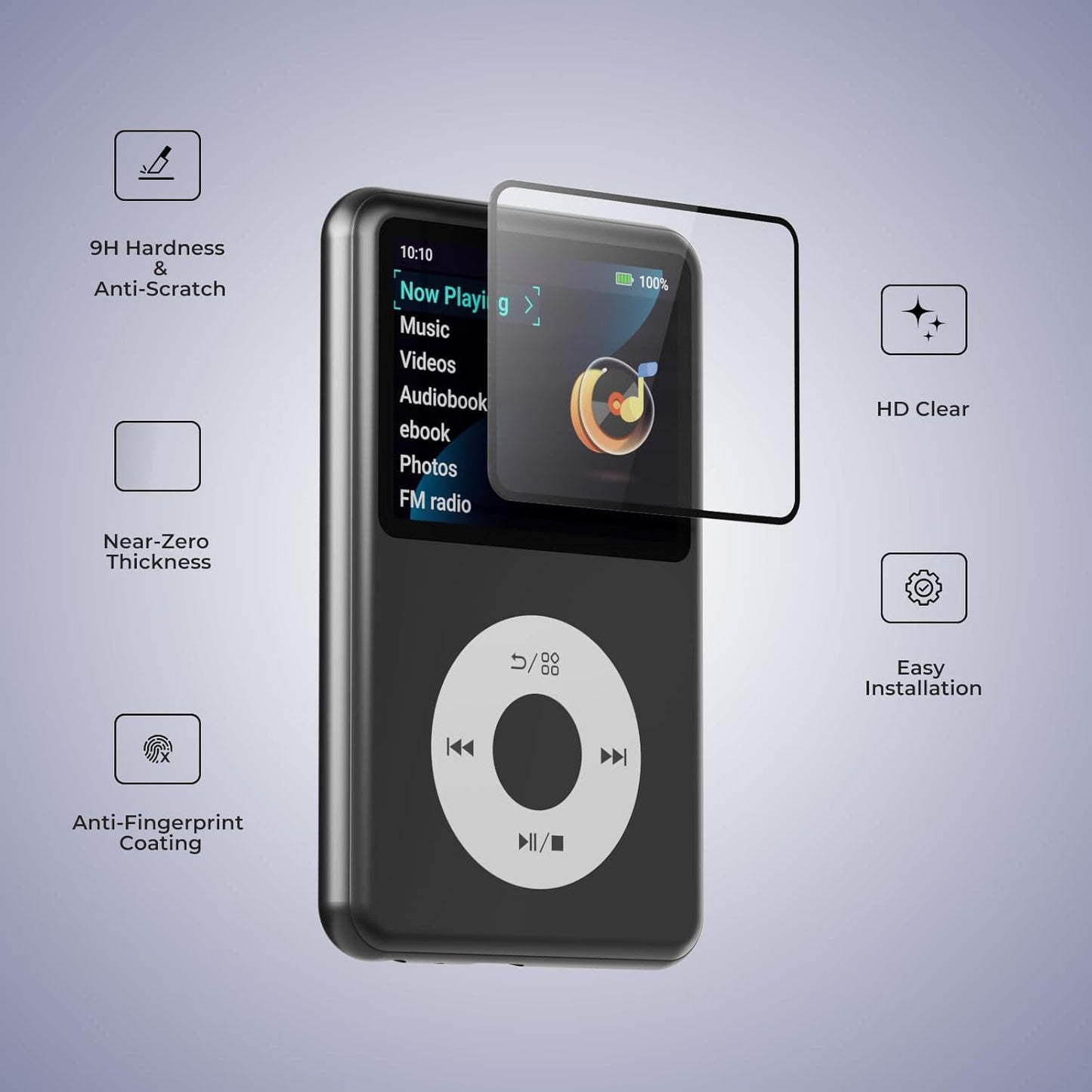 Y1 Mp3 innioasis Screen Protector, Scratch-resistant Screen Protector, Premium Texture, Durable, Good Moisture