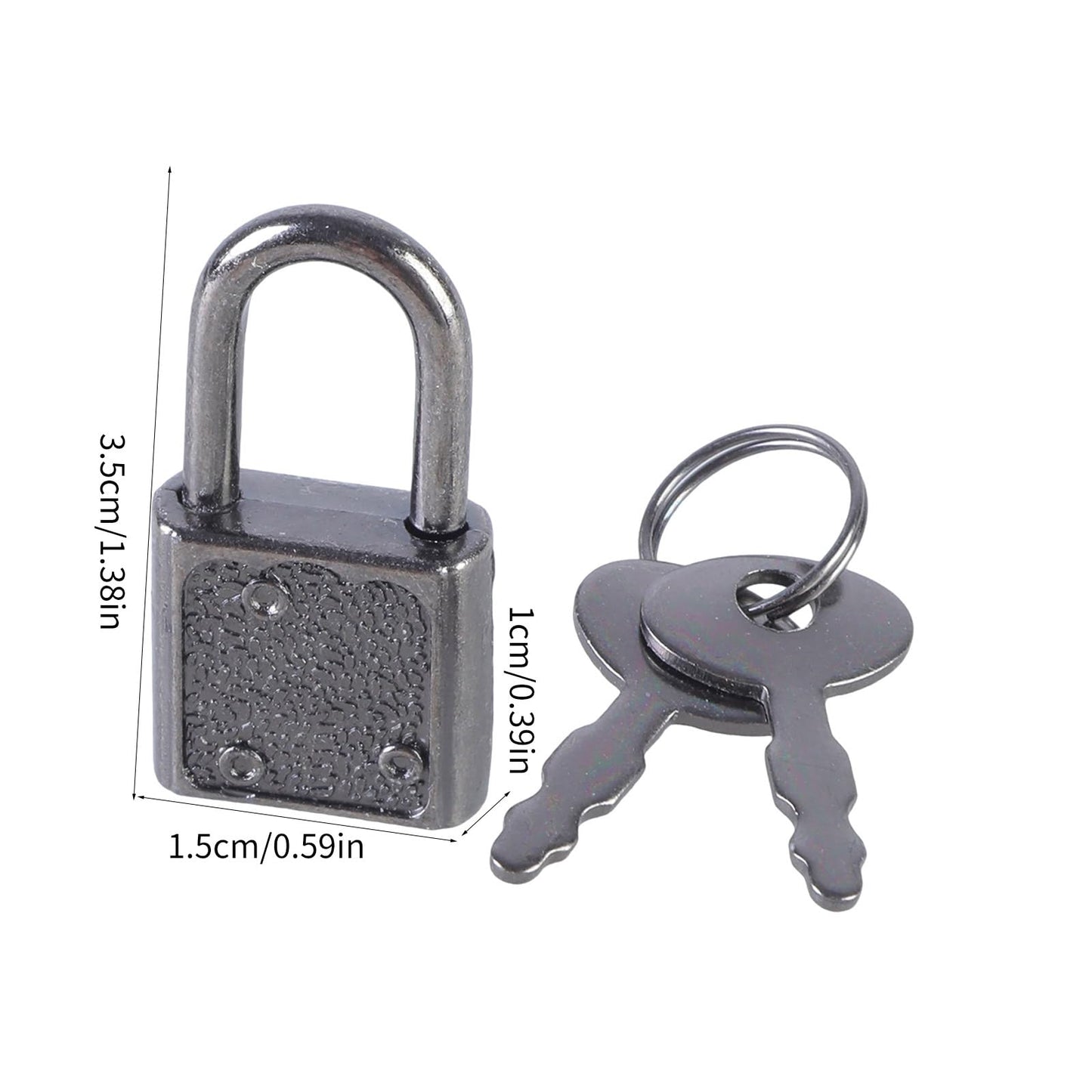 RGYBAO 5Pcs Zincs Alloy Padlock Portable Suitcases Locker Securing Lock Small Luggage Box Lock with Key Diaries Padlocks Key Lo