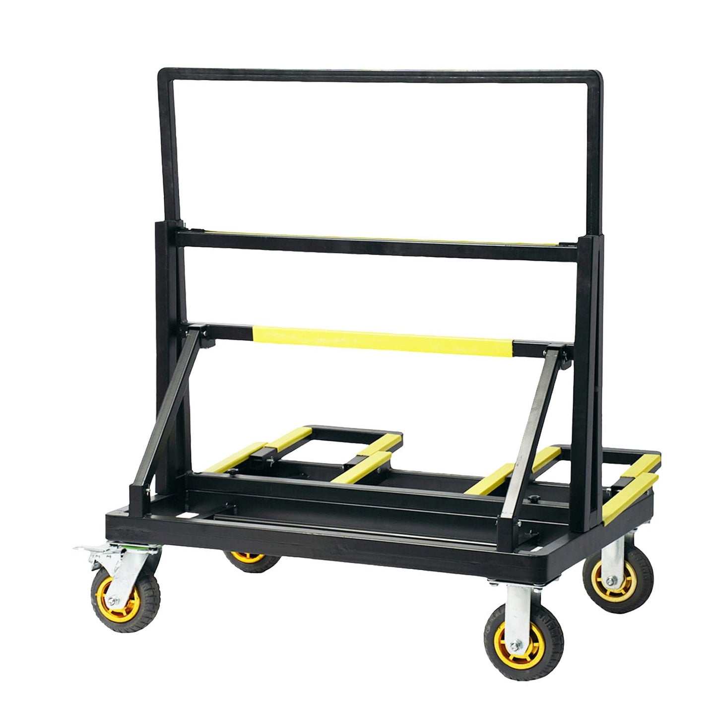 VisHomeYard Folding Drywall Cart, 2200LBS Load Capacity, Sheetrock Dolly, Drywall Cart, Plywood cart, Dolly with Rubber Swivel Casters