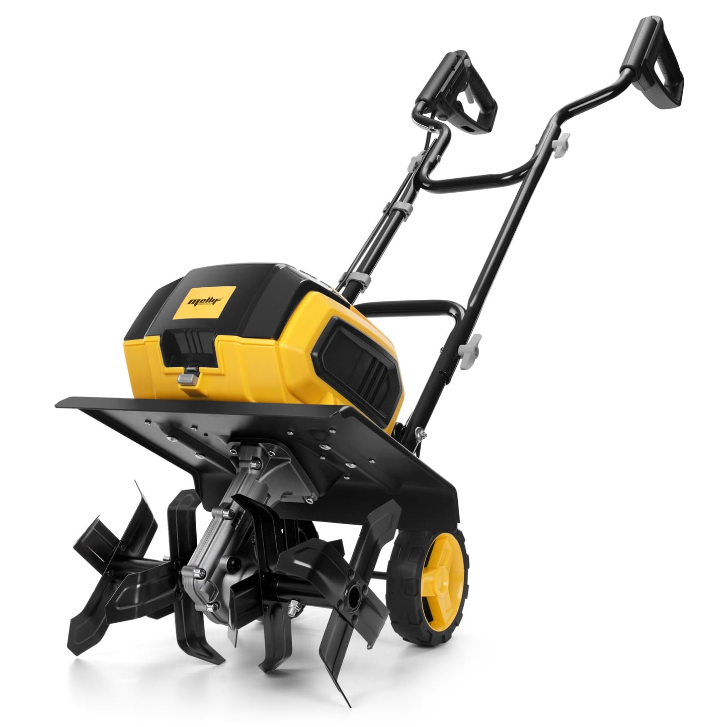 40v Cordless Brushless Tiller Cultivator Compatible with Dewalt 20v Battery(Tool Bare), 14.2in Electric Garden Rototiller, 8.7in Depth, Foldable, Adjustable Wheels for Lawn, Soil Prep,Grass Reseeding
