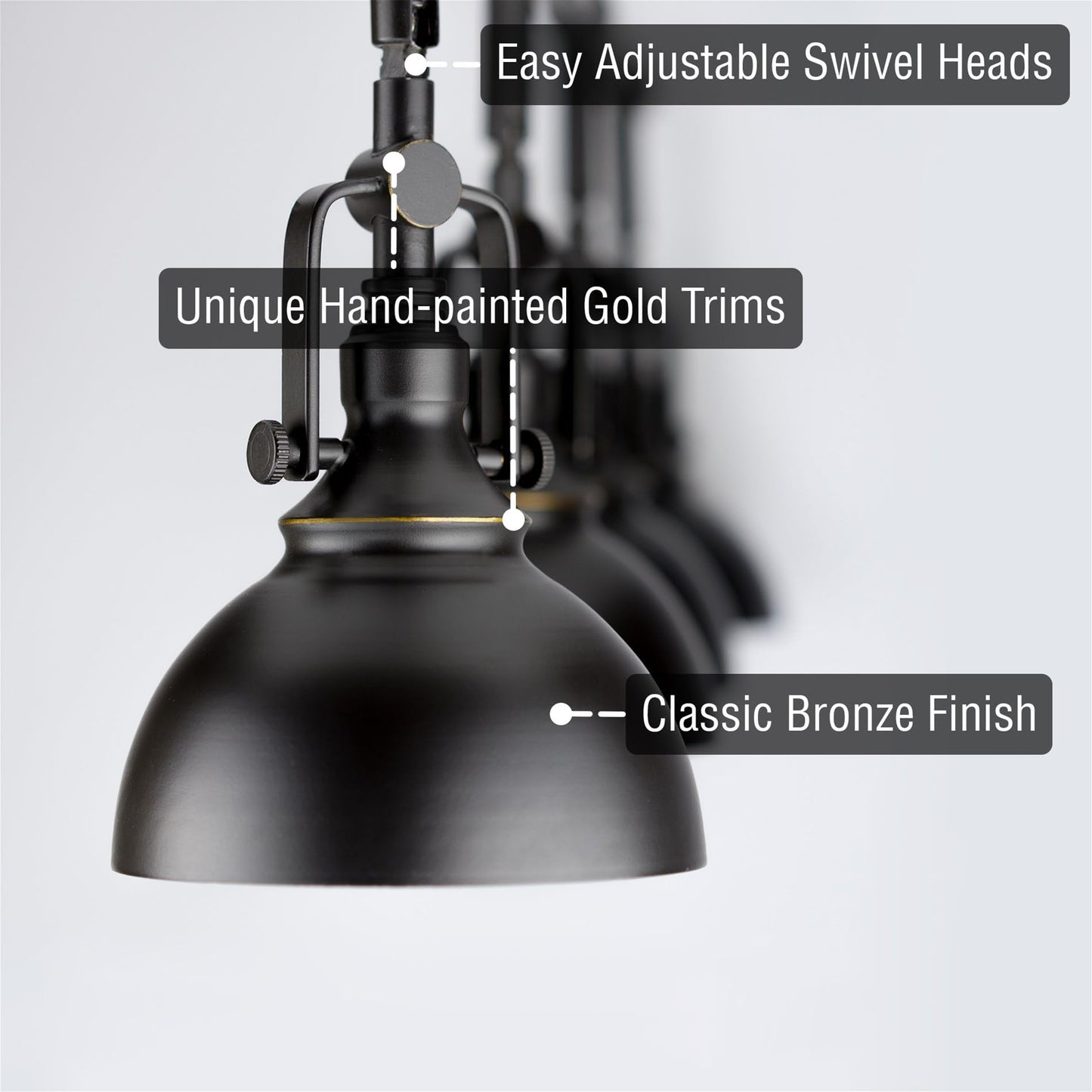 Kira Home Broadway 30" Modern Industrial 4-Light Fixed Track Lighting Kit, Directional Ceiling Light with Adjustable Spotlight Heads, Oil Rubbed Bronze Finish