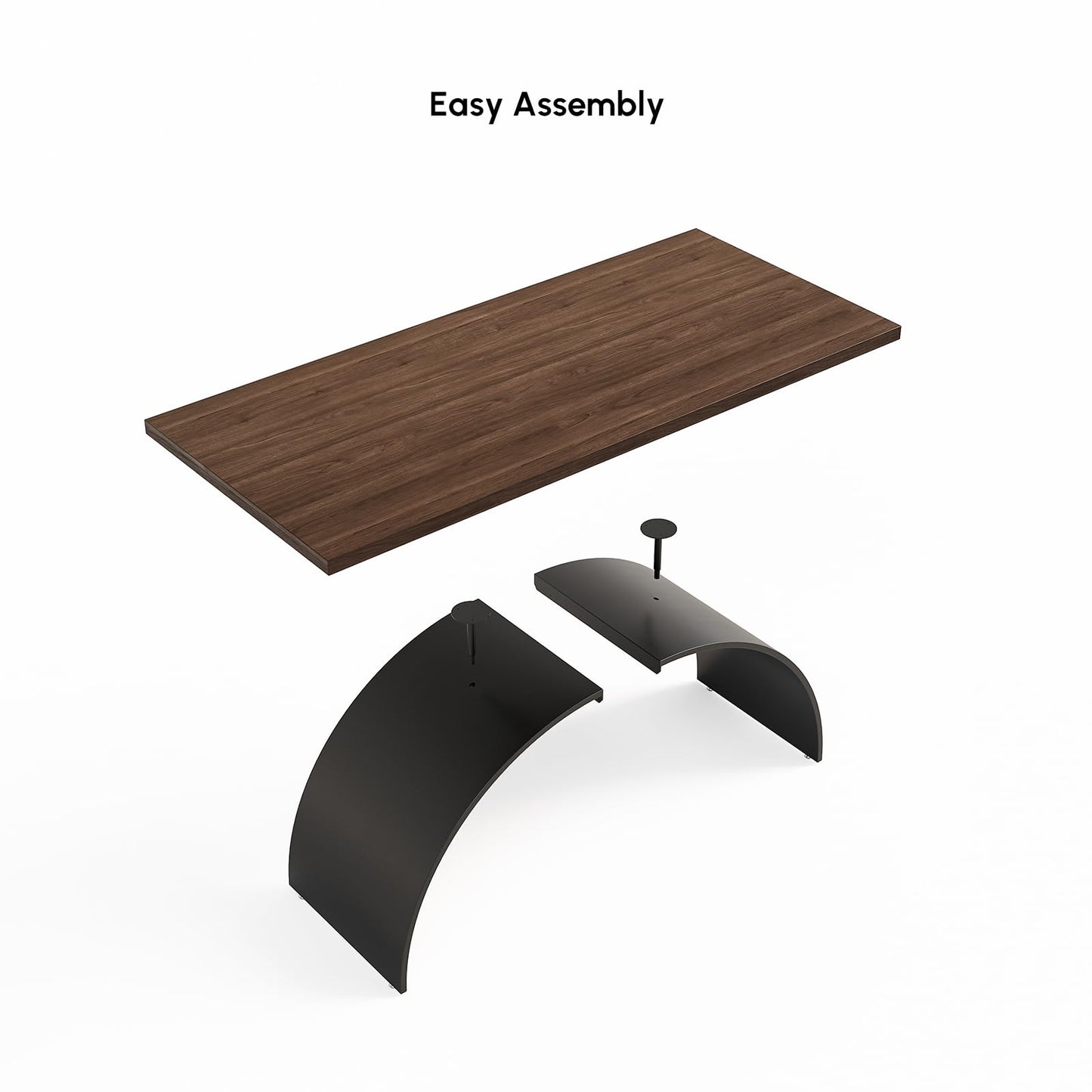 homary 70.9" Industrial Style Desk, Office Writing Desk Walnut Desk Modern Computer Desk Home & Office Furniture