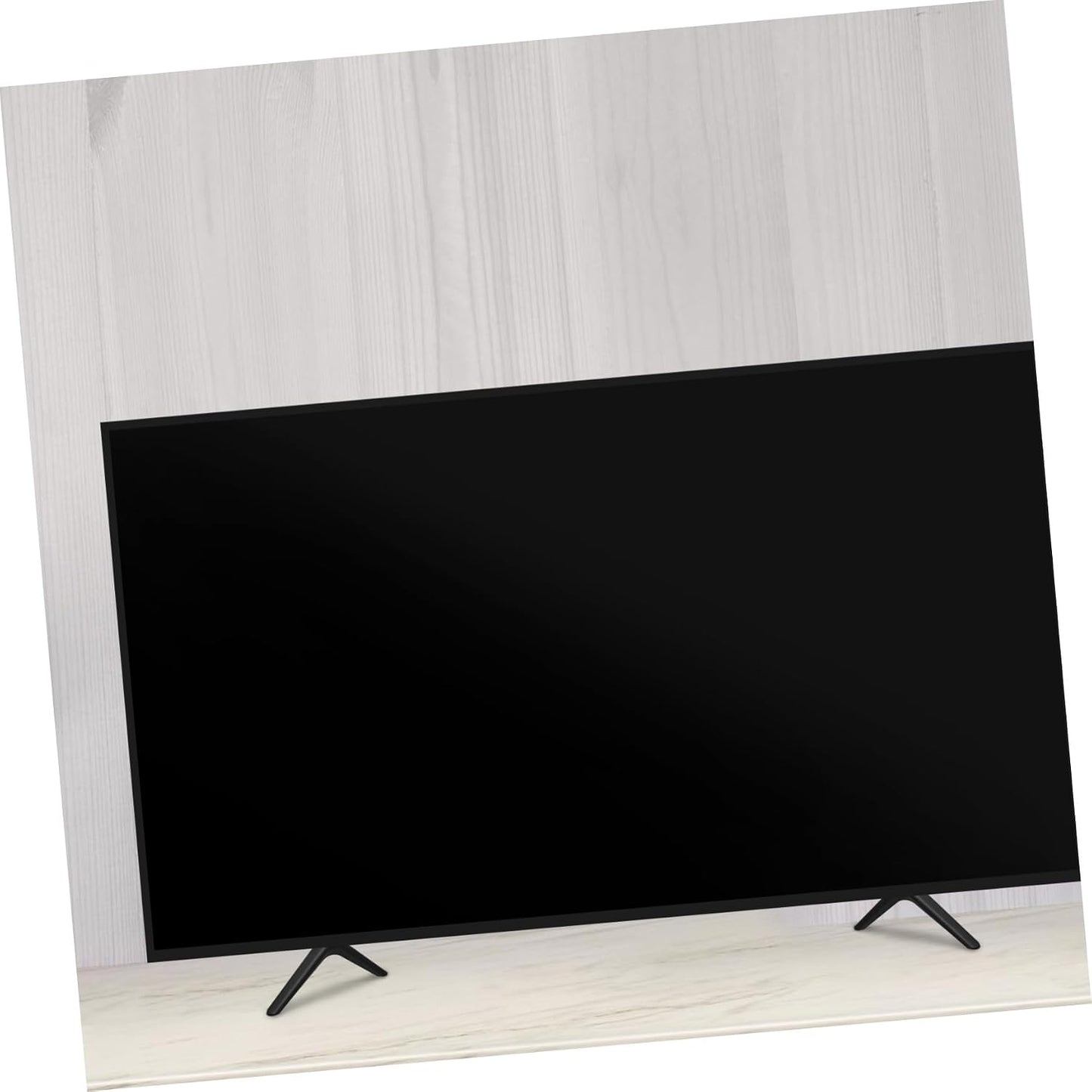 Tv Stand Base with Adjustable Plastic Legs Double Hole Design for Tabletop Tvs Easy Installation Robust Stability