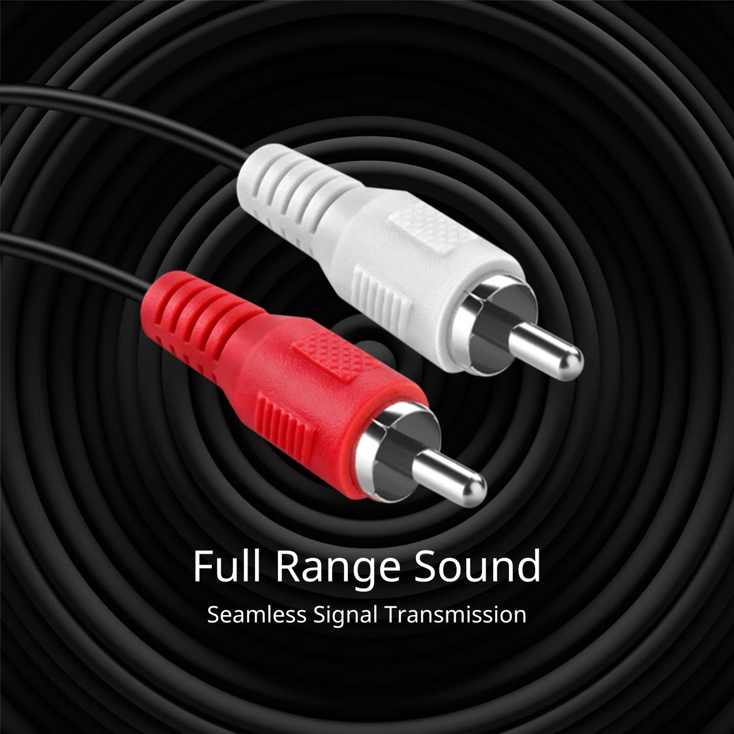 TNP Products (10 2 TNP RCA to RCA Audio Cable FT) - RCA Male to Male Red and White Audio Cable - RCA Cables Car Audio