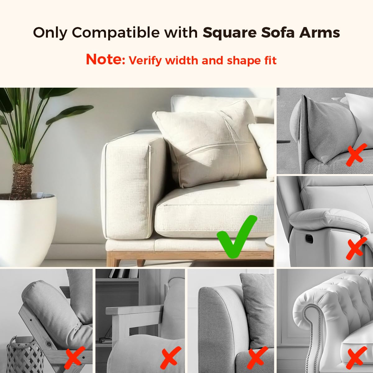 Wealone Bamboo Couch Arm Tray with 2 Rotatable Tray, Adjustable Sofa Arm Clip Table with Storage Box & 360° Phone Holder, Couch Armrest Table for Snacks, Drinks or Dining