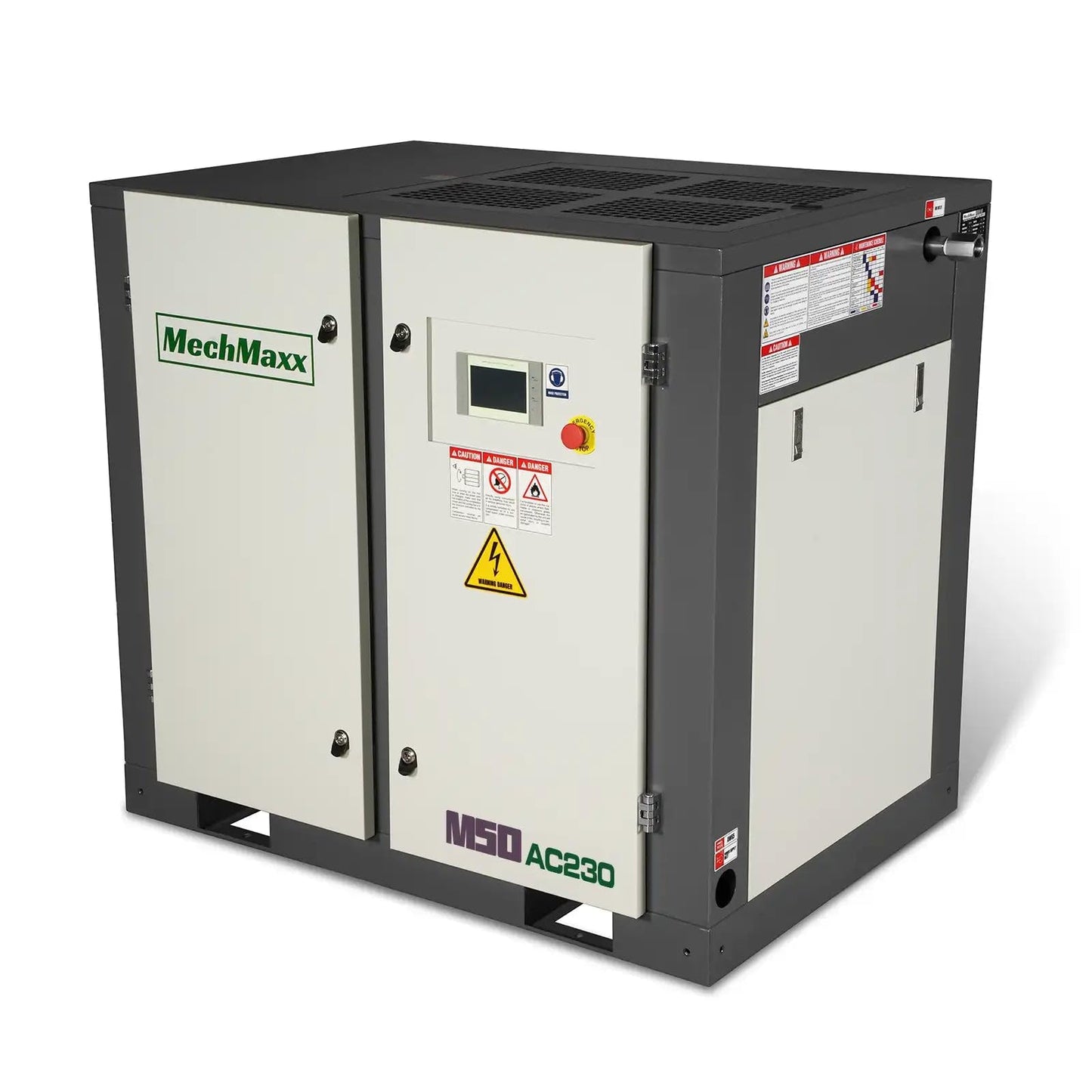 MechMaxx 220CFM Industrial Rotary Screw Air Compressor 50HP 116PSI 230V 3Phase Industrial-Grade,Model M50AC230