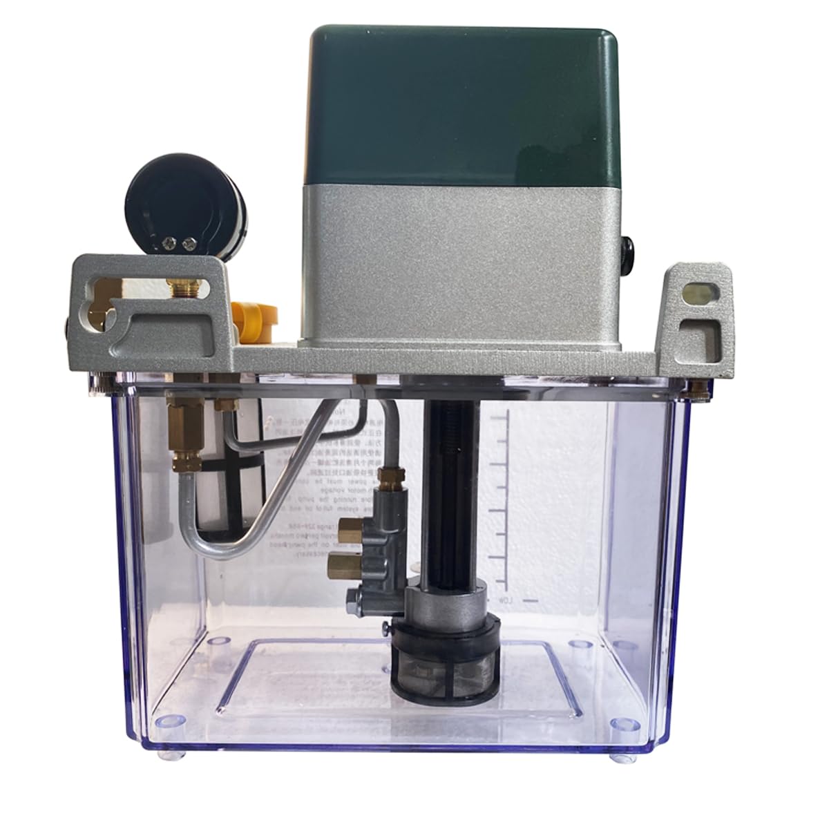 INTBUYING 110V Automatic Lubricating Oil Pump with Pressure Gauge Automatic Lubricating Pump CNC Oil Pump with 3L Reservoir Capacity for Punching Lathe Cutting Milling Machine