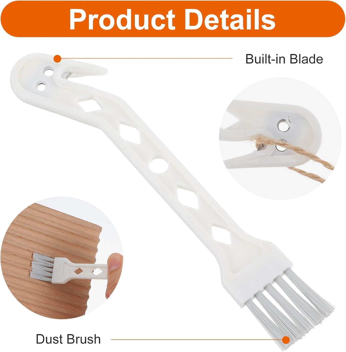 Skiennix Handheld Vacuum Cleaner Brush - 2-in-1 Universal Tool for Pet Hair & Dust | 4 Packs