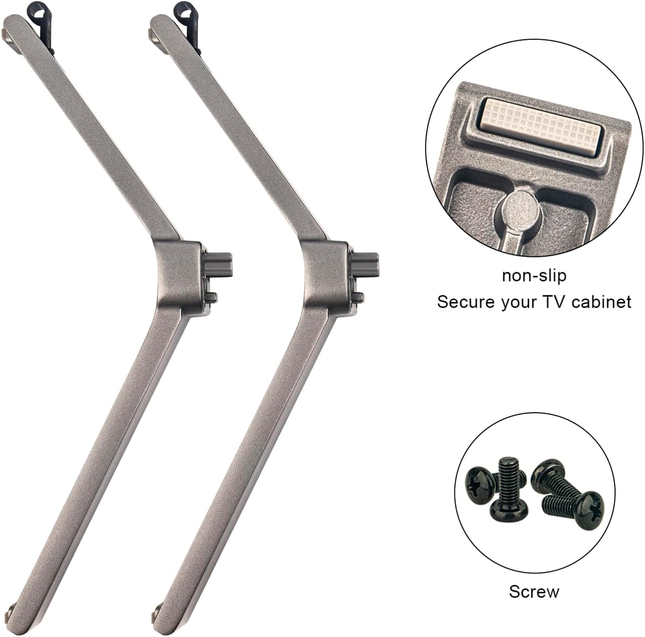 AIDITIYMI HJ4-1 HJ3-1 43C350U 43C350KU 43C350U0002 43 Inch C350 4K 2023 TV Base Stand, TV Stand Legs Replacement