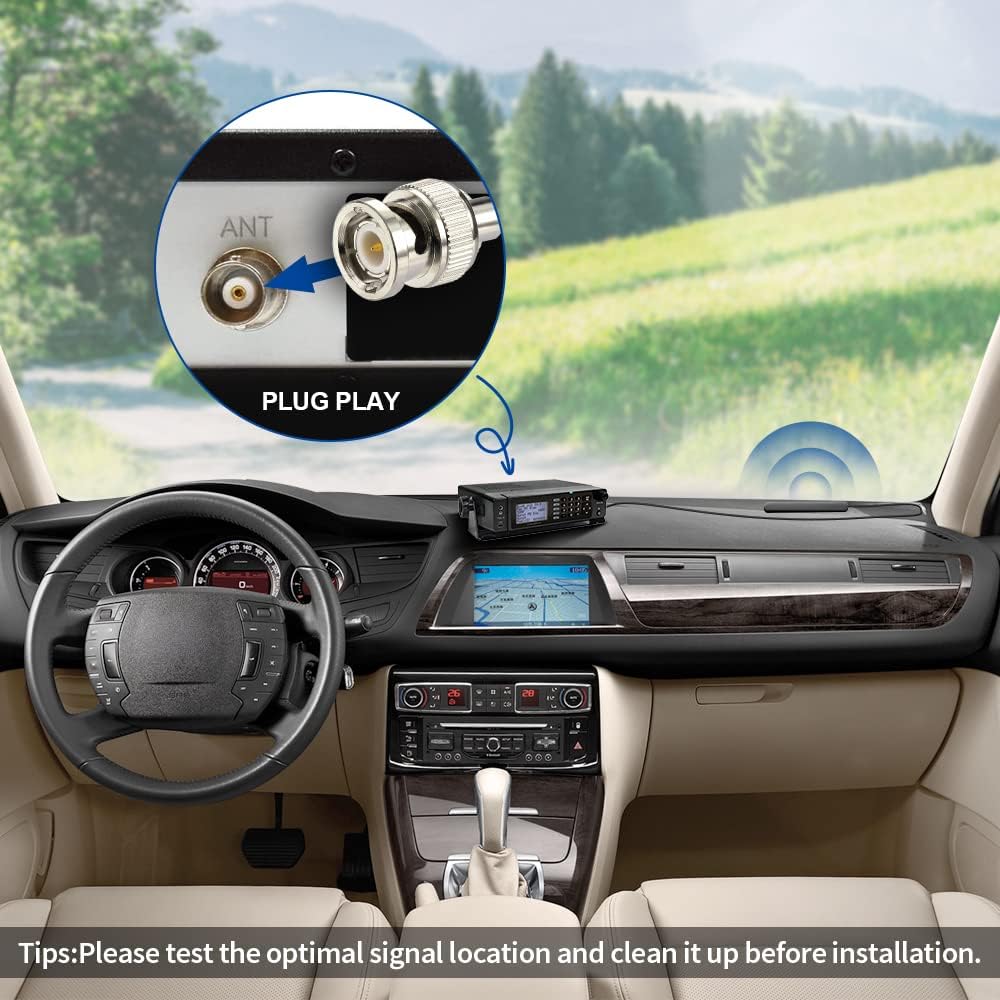 BINGFU VHF UHF Car Truck Police Scanner Adhesive Mount Antenna Vehicle Mobile Ham Amateur Radio BNC Male Patch Antenna