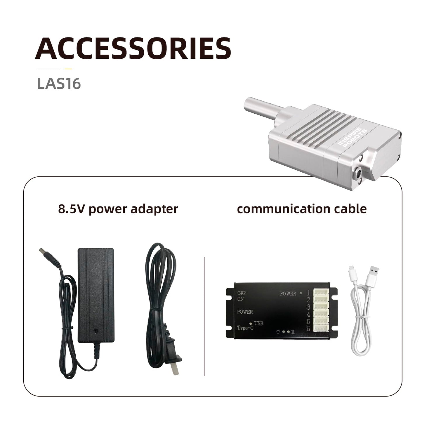 INSPIRE ROBOTS LAS High Precision Micro Linear Servo Actuator,Stroke 16mm,Force 23.6lbs(105N), Drive&Control Integrated| for Robotics,Industrial Automation,Biomedical Instrument,Education|LAS16-021D