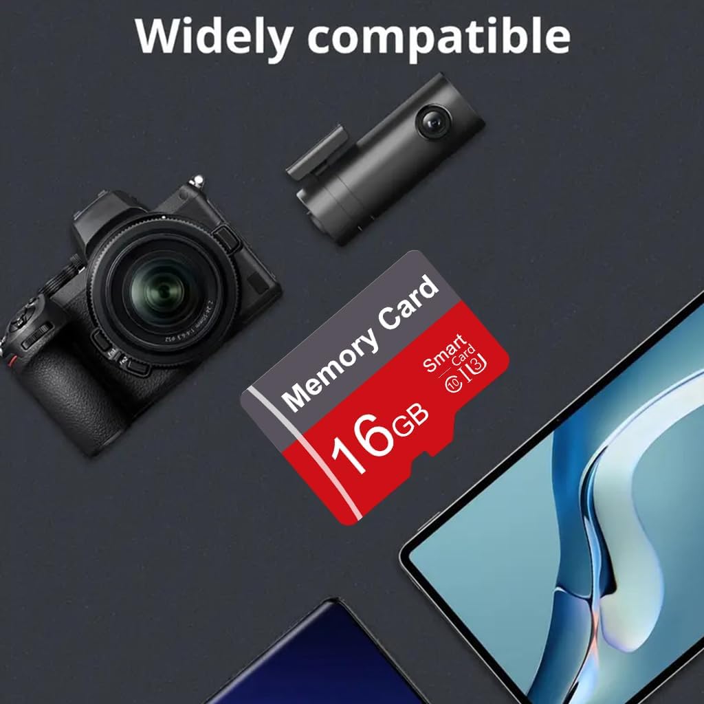 Yicunxin 2 Pack 16GB C10 A1 (16, Memory Card with Adapter, High Speed TF Card, UHS-I Memory TF Card for Tablet/Mobile