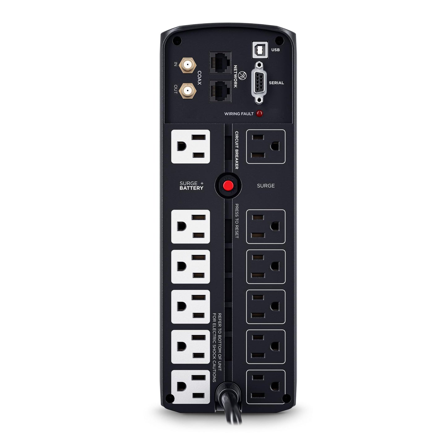 CyberPower CP1500AVRLCDTAA Intelligent LCD UPS Battery Backup and Surge Protector, 1500VA, 900W, 12 Outlets, AVR, Mini Tower, TAA Certified, UL Certified