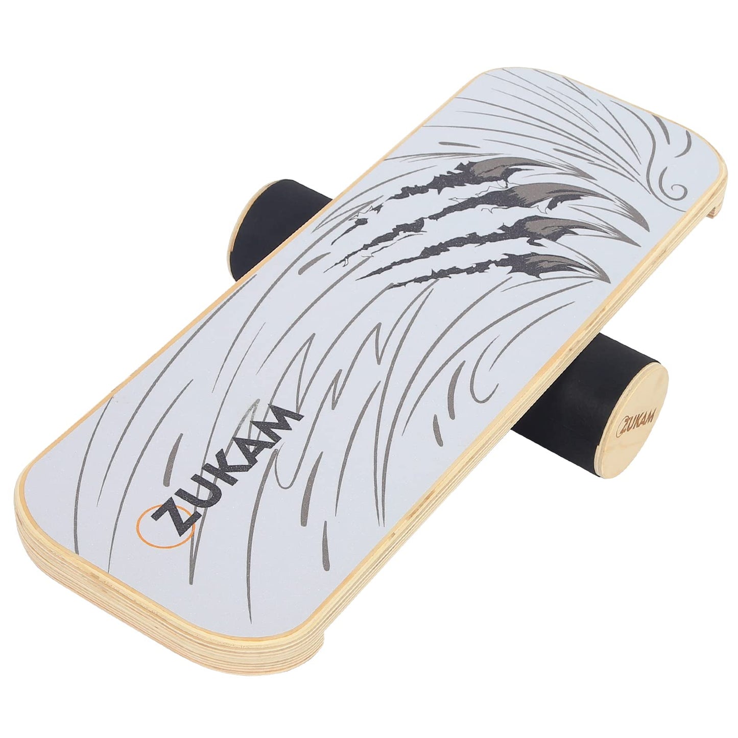 ZUKAM Balance Board Trainer, Wooden Balancing Board with Workout Guide to Exercise and Build Core Stability, Wobble Board for Skateboard, Hockey, Snowboard & Surf Training (Claw)