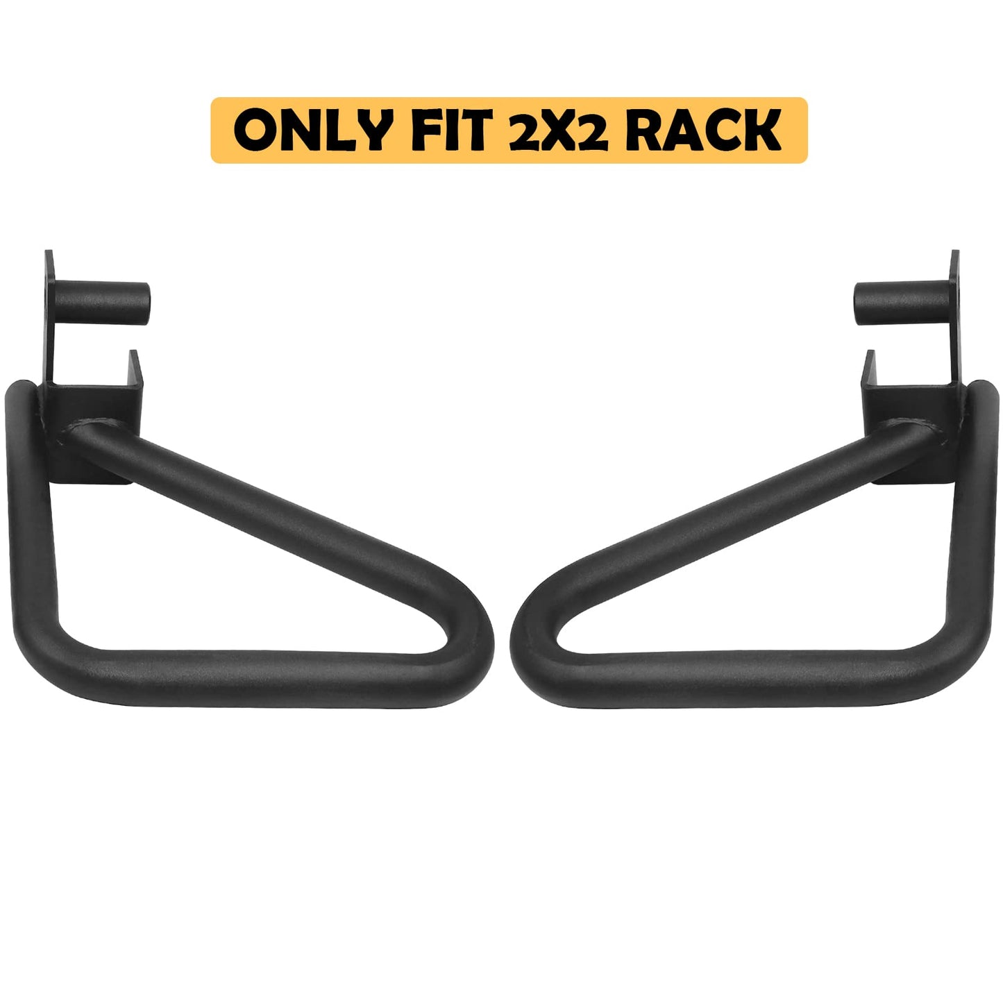 A2ZCARE Dip Bar Attachment for Squat Rack - Multi Grip Set of 2 for Strength Training, Pull up, Push up 2x2 inch Power Cage Squat Rack - Pair