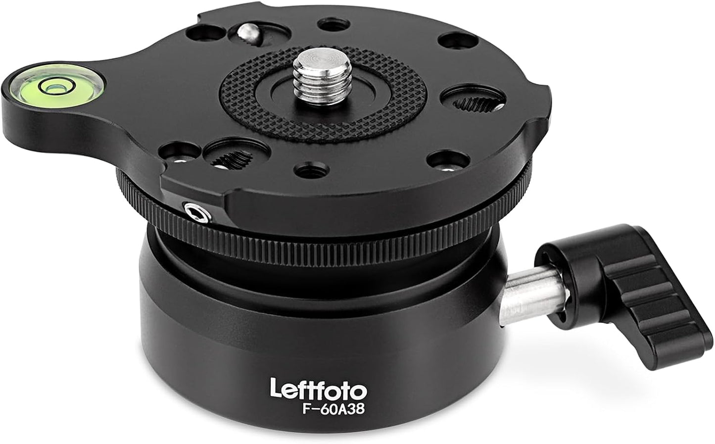 Leftfoto 360 15 10kg/22lbs Precision Tripod Leveling Base Plate Half Ball Leveler with Rotation and +/- Tilt Compatible