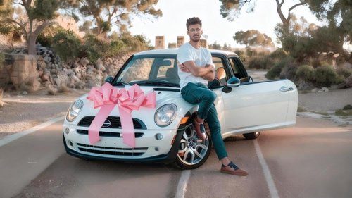 GYDbow 30 Inch Giant Pink Car Bow - Extra Large Pull Bow for New Car Gifts & Celebrations