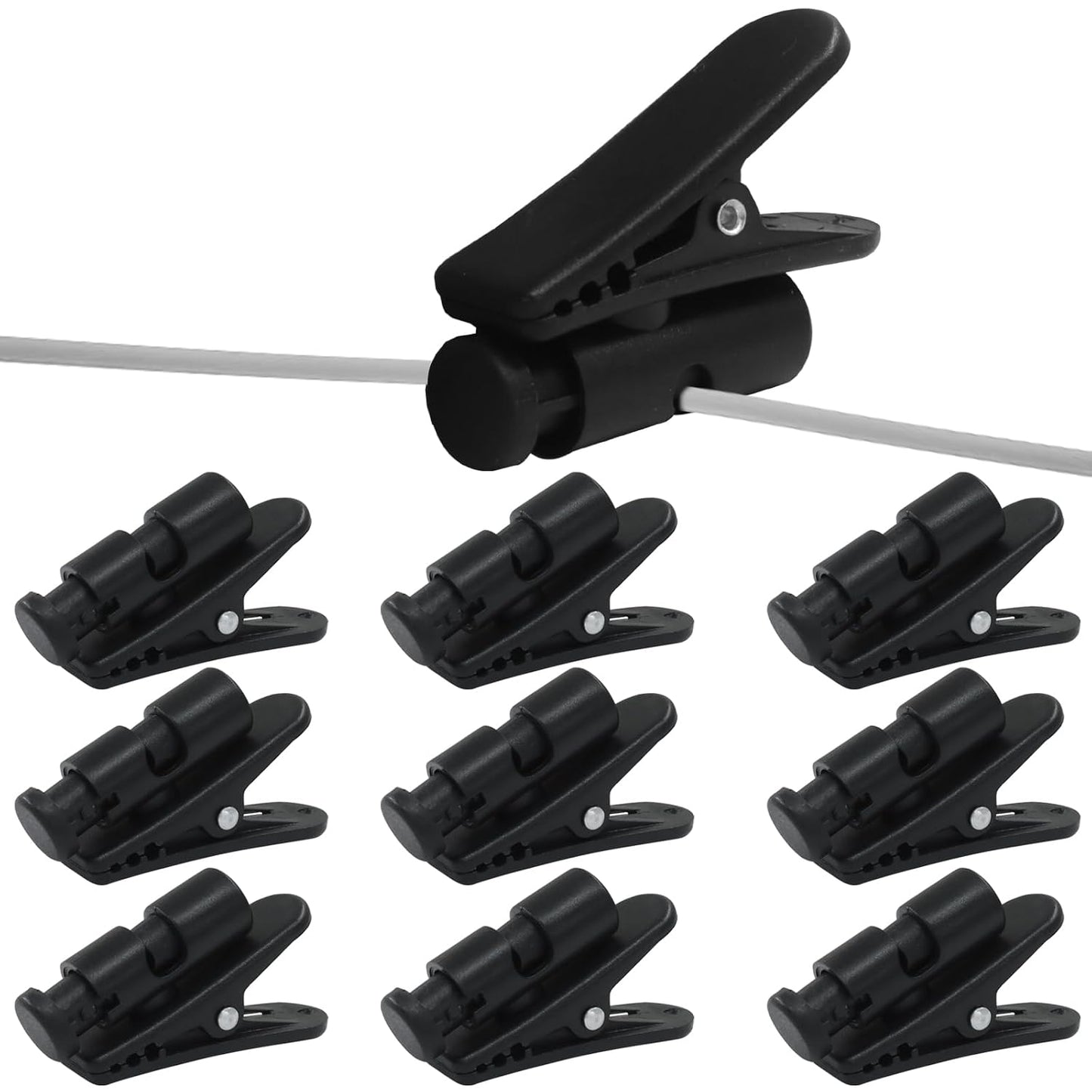 Bonsicoky 10 Pack 2.5-4mm Headphone Wire Clips - Durable Earphone Cable Clamp Hooks for Wires - Keep Your Cords
