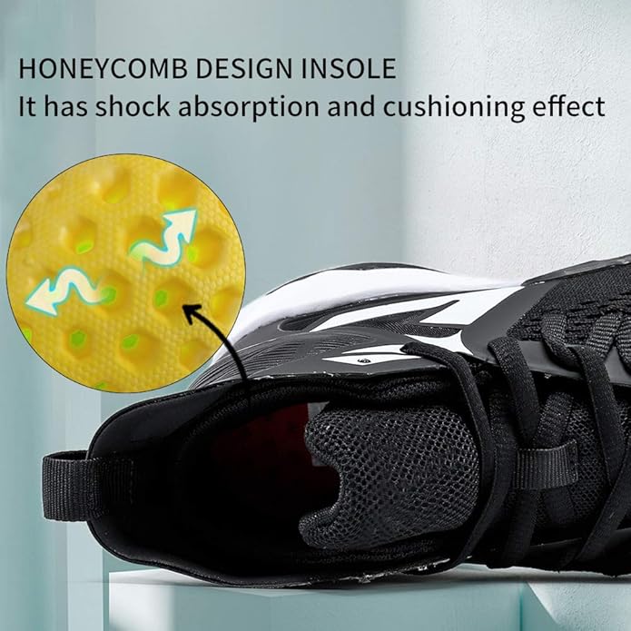 VITUOFLY Kids Basketball Shoes Boys Air Cushion Sneakers Girls Mid Top School Hoops Shoes Non-Slip Outdoor Sports Running Gym Comfortable Durable Little Kid/Big Kid
