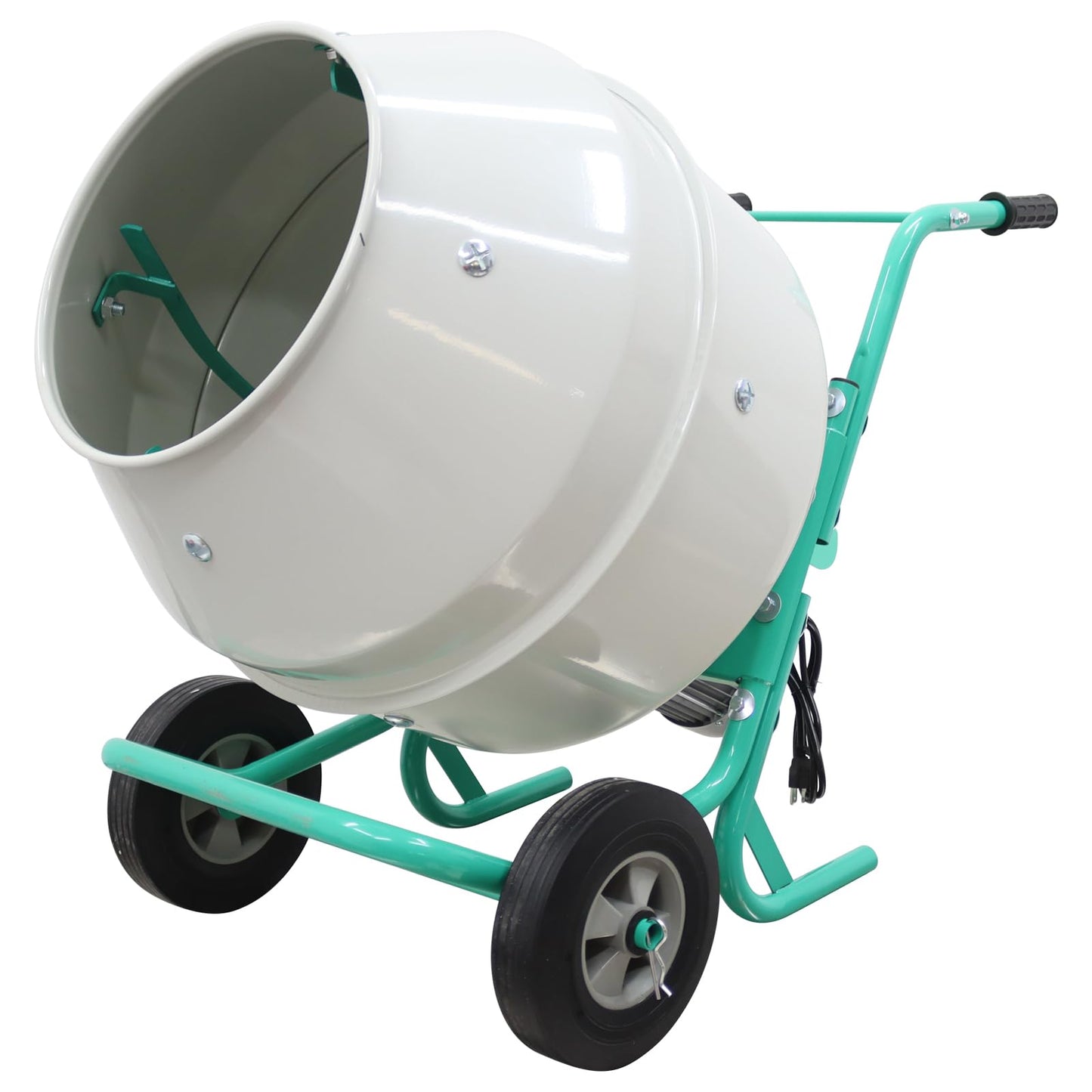 WYDDDARY 180L Hand Push Cement Mixer Concrete Mortar with Steel Drum for Mixing Cement Sand All Kinds of Dry Powder Mortar 110V