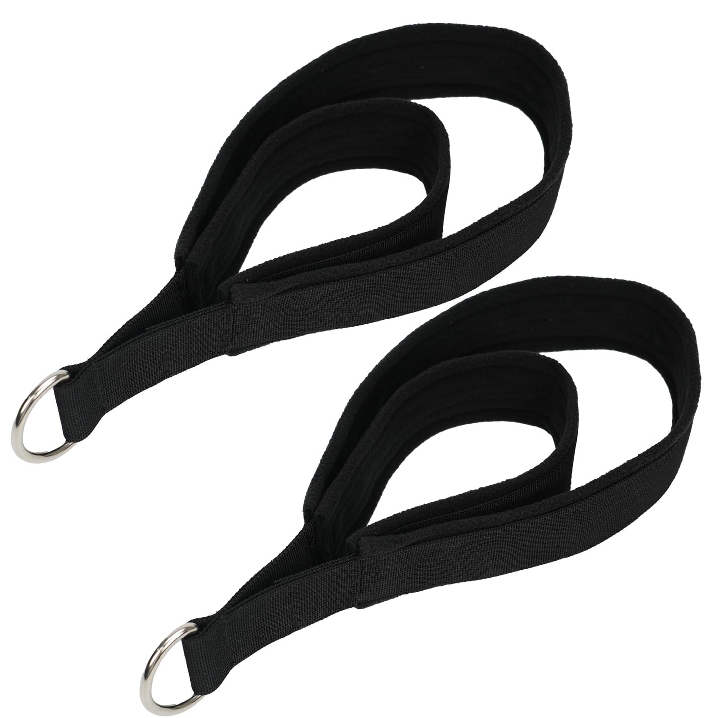 HYVAWO Pilates Straps Soft Padded 1 Pair Double Loop Straps D-Ring for Reformer Home Gym Workout Accessories Fitness Yoga Exercise