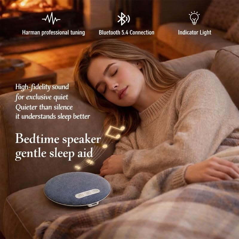 Generic 2026 Upgraded Ultra-Thin Bluetooth Pillow Speaker, Flat Under Pillow Speakers with White Noise Timer, Wireless