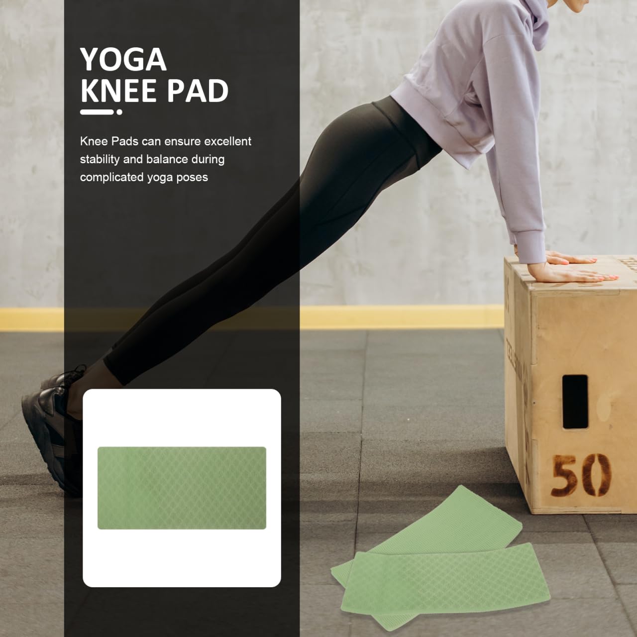 EXAOMBLE 1 Pair High-elastic Yoga Knee Pad and Elbow Cushion for Comfortable Support Non- Fitness Accessory for Yoga Kneeling and Thick Cushions