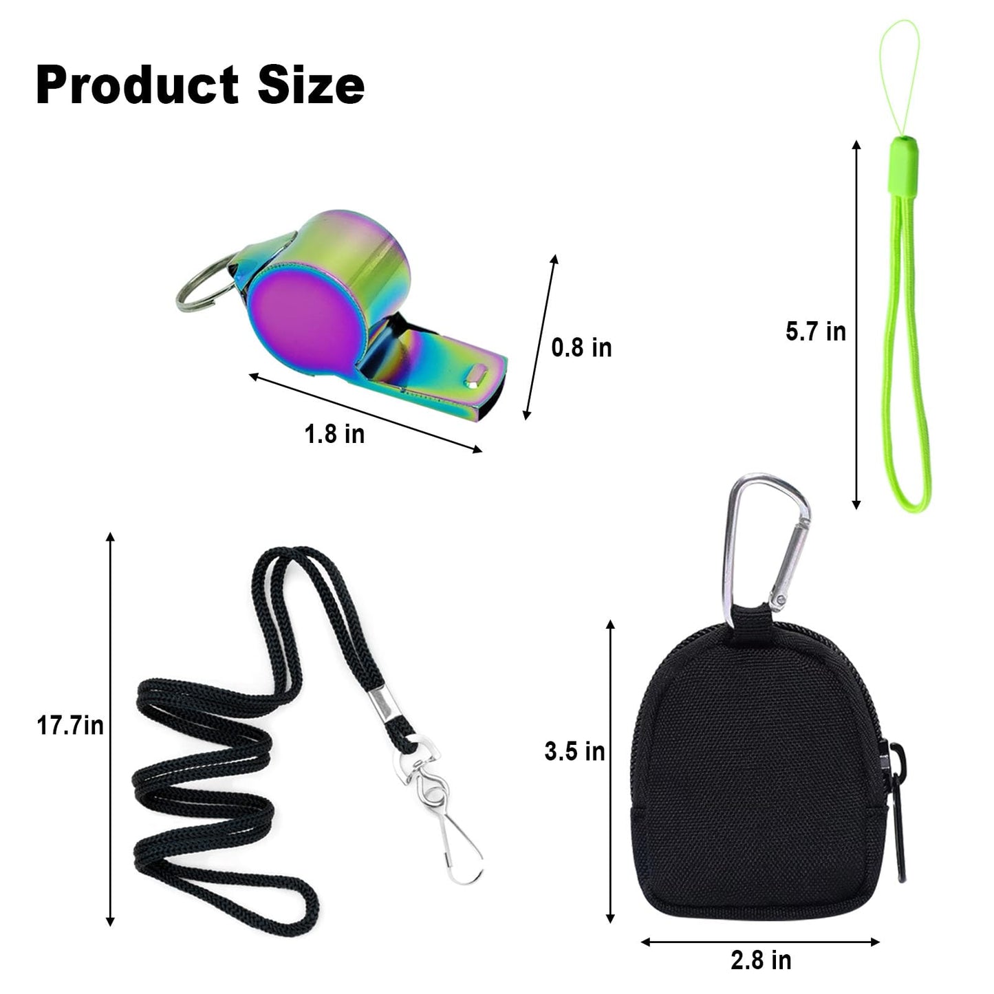 2 Sets Whistle for Coaches Sports Referee Whistle for Teachers Sports Emergency Whistle Survival Loud with Lanyard Includes Storage Pouch