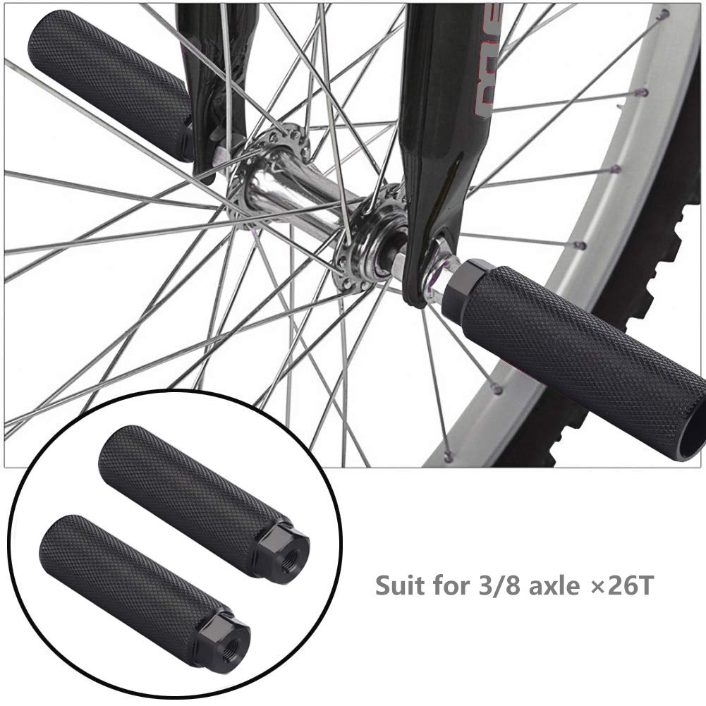 SMALLSTARIII Bike Pegs 2Pcs Aluminum Alloy Anti-Skid Lead Foot Bicycle Pegs 3/8 inch Axles