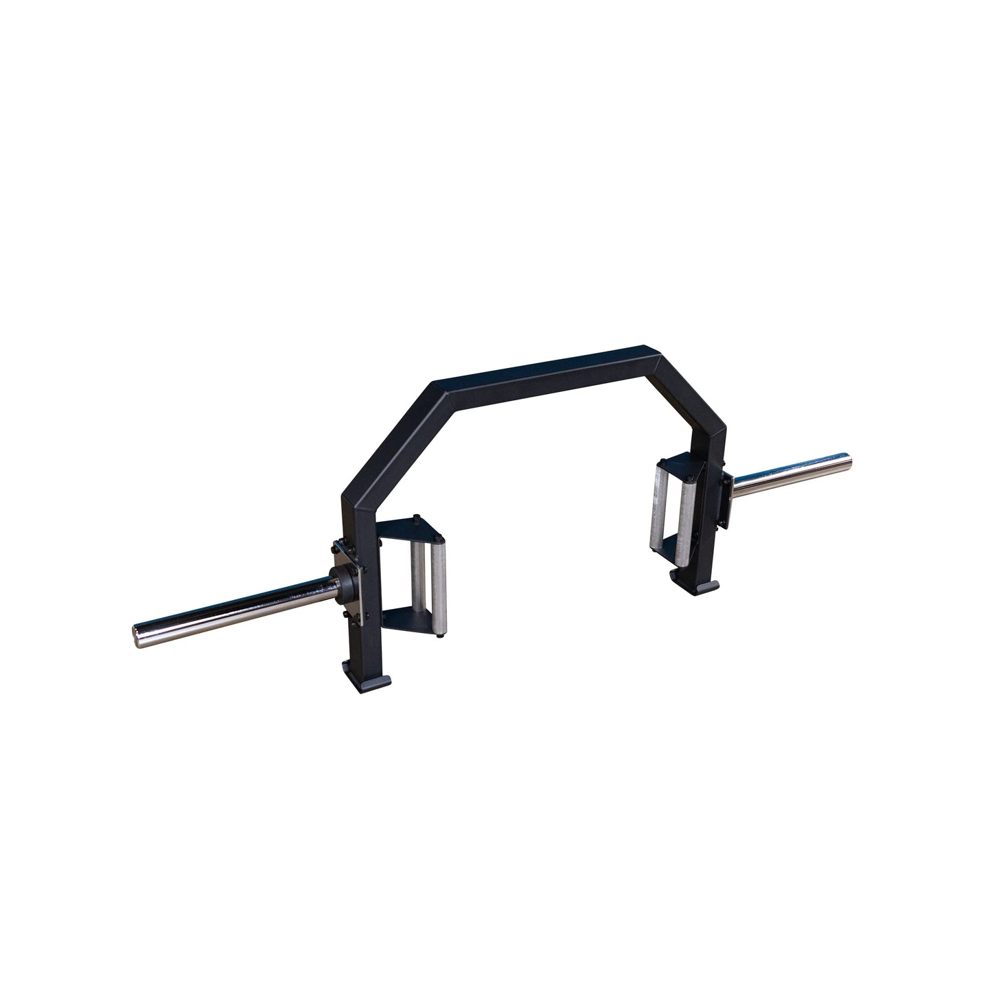 Body-Solid (OTB100) Olympic Shrug Bar - Hex Barbell for Weight Lifting, Deadlifts Barbell Ideal for Hex Bar Deadlift Workouts, 100lbs. Weights Plate Capacity (Midnight Black)