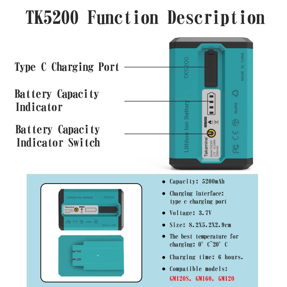 Takamine 16 Lines Green Laser Level Pro with Adjustable Telescoping Pole and an Extra Li-Ion Battery.