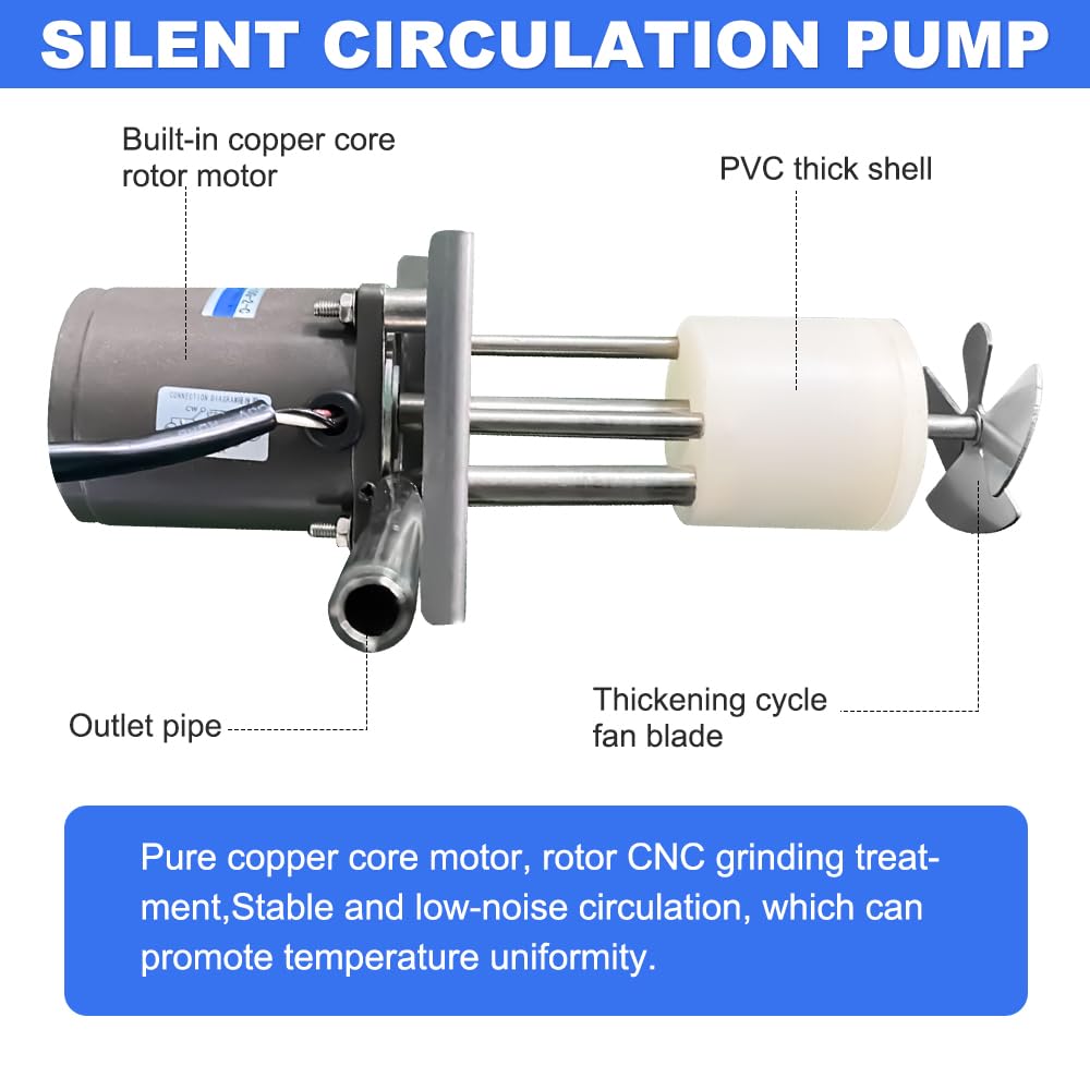 US In Stock -40℃ ~100℃ Laboratory Chiller Circulator 6L Chiller Lab Low Temperature Cooling Liquid Circulator Pump Chiller Lab Recirculating Chiller Water Bath Recirculating Water Cooling Chiller,110V