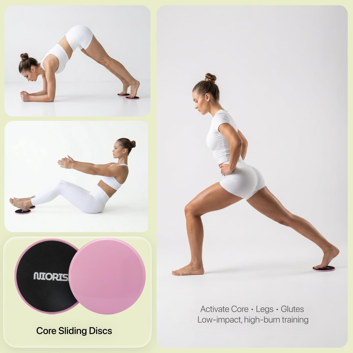 Nioris Essential Pilates Equipment Kit – Complete Home Workout Set with Pilates Ring, Pilates Ball, Resistance Bands, Ankle Weights, Sliding Discs & Grip Socks – Guided Full Body Workout Video