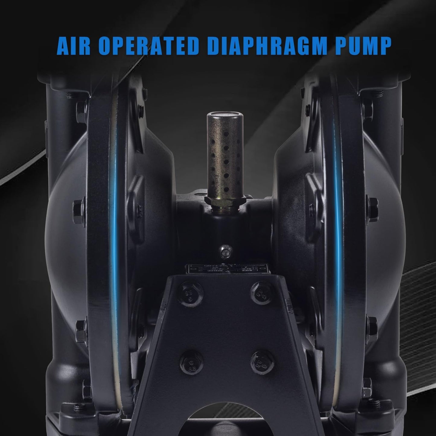 Double Diaphragm Pump Air Operated 1 inch Inlet/Outlet Pneumatic Waste Oil Transfer Pump for Chemical QBY4-25L 35 GPM Dual Diaphram Polypropylene Nitrile Rubber by Stainless Steel Iron 115 PSI