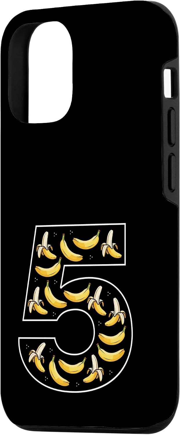 5th Birthday 5 Year Old Banana Boys Girls 12/12 Fruit Case for iPhone Pro