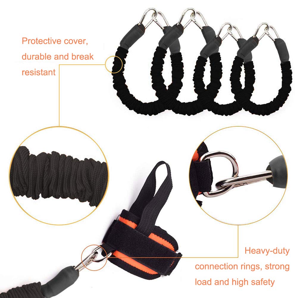 Sunsign Speed and Agility Resistance Bands Trainer for Vertical Jump Squat Boxing MMA Taekwondo Karate Bounce Softball Basketball Volleyball Football Training Black