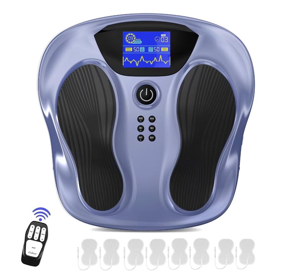 Creliver Foot Nerve Muscle Stimulator Pro, EMS/TENS Foot Massager for Neuropathy Pain Relief and Leg Circulation, TENS Muscle Stimulator
