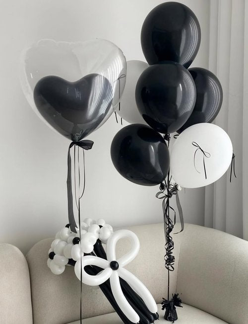 Black Balloons 12 Inch | 24pcs Latex Party Balloons for Birthdays & Baby Showers