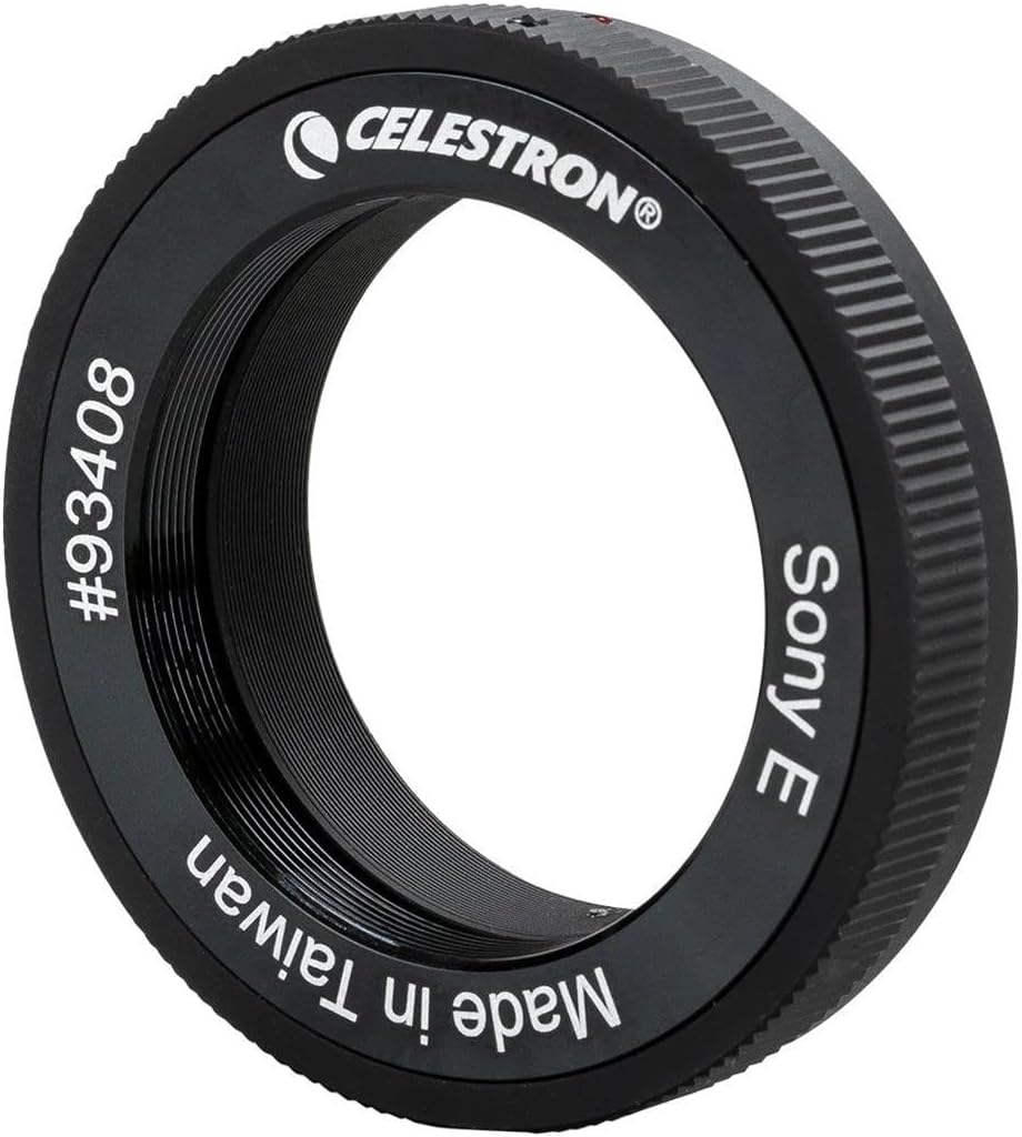 42mm Celestron Sony E Mount T-Ring with Diameter Thread - for Terrestrial and Celestial Imaging, Compatible with Sony