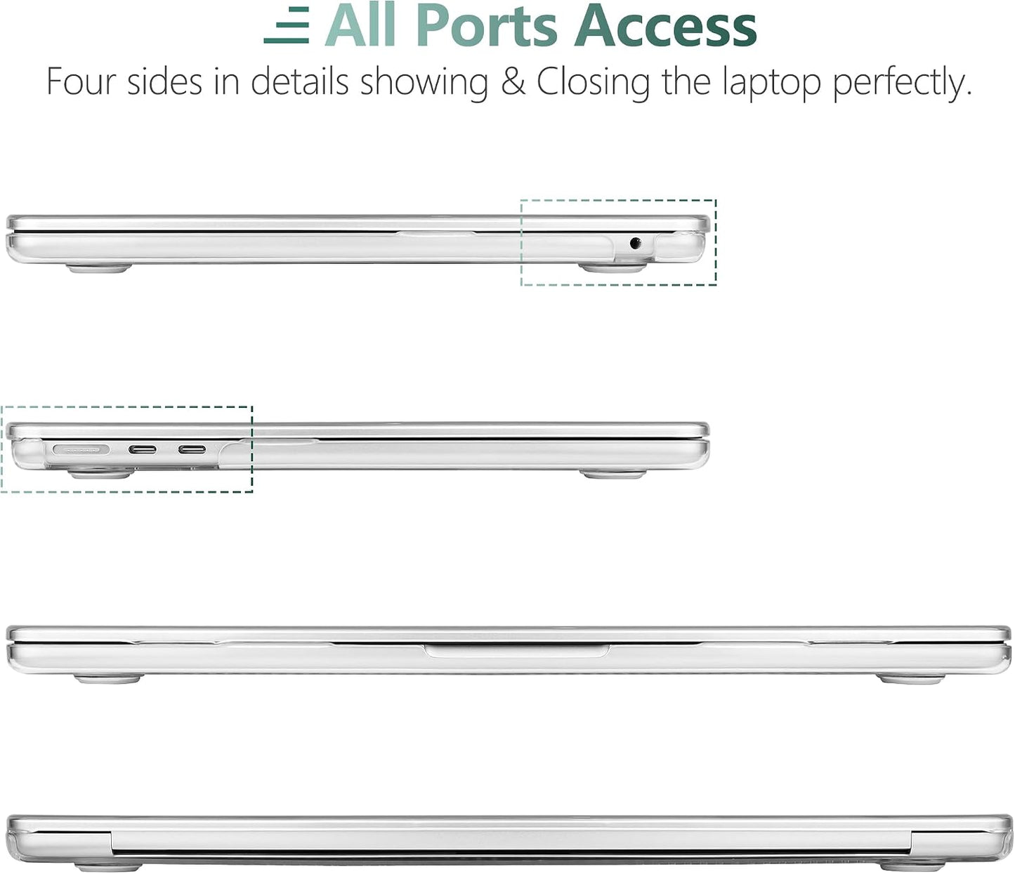 DONGKE M5 15 inch 2026 2025-2023 A3448 A3241 A3114 A2941 M4 M3 M2 Compatible with MacBook Air Case Liquid Retina