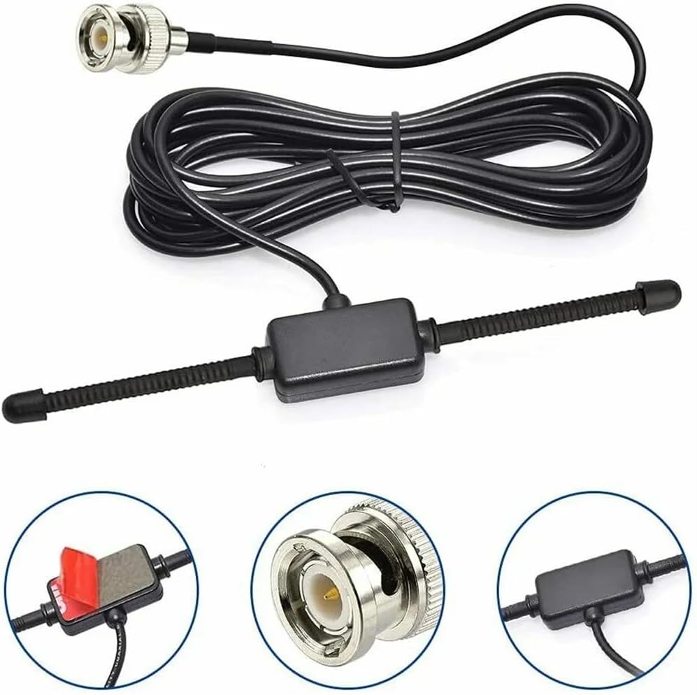 TREADALT-TEC VHF UHF Car Truck Police Scanner Adhesive Mount Antenna Vehicle Ham Amateur Mobile Scanner BNC Male Dipole