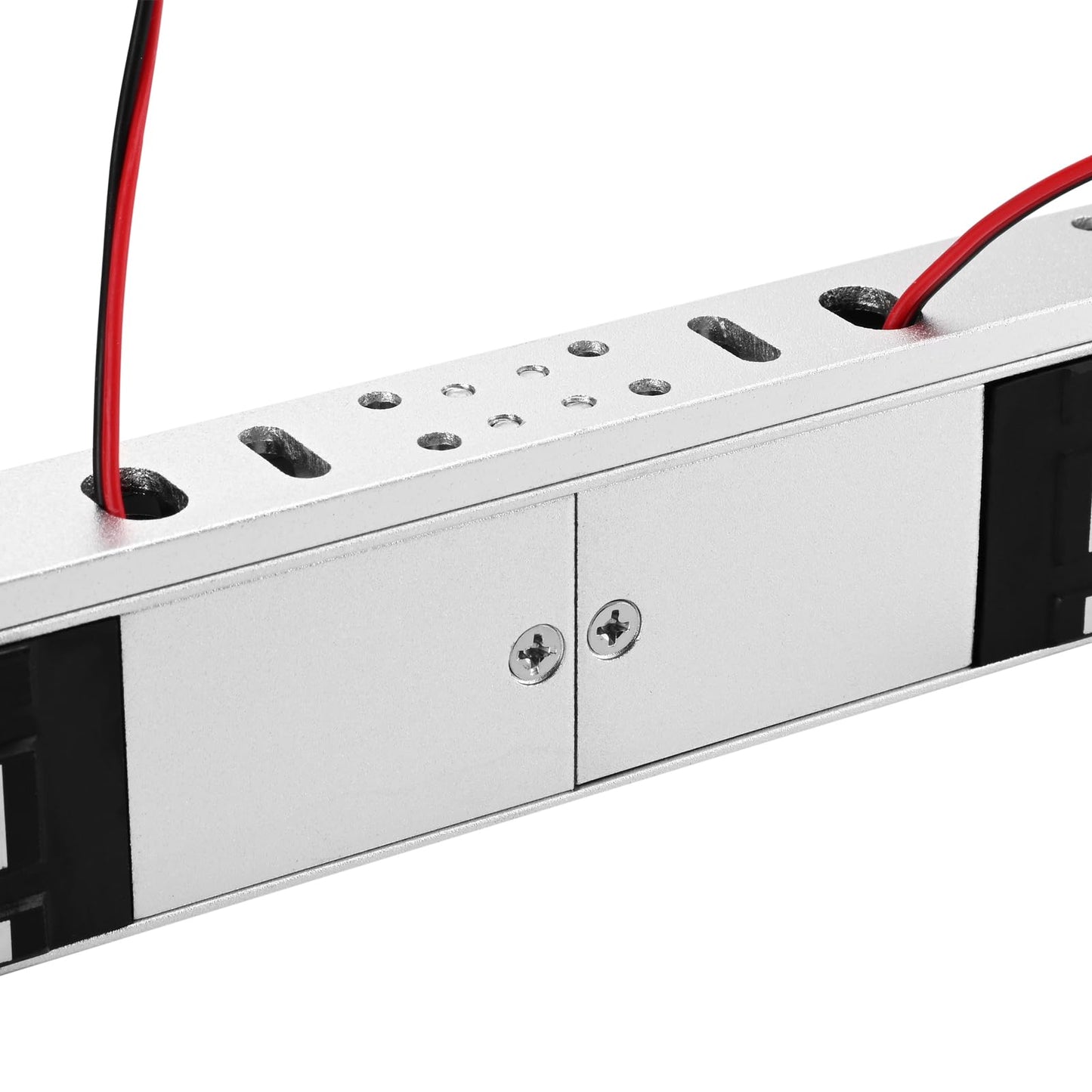 Double Door Magnetic Lock with ZL Bracket, Surface-Mount 12V DC Fail-Safe Electromagnetic Locks, 600LBS Holding Force for Indoor Access Control Systems (E- Double Doors 600LBS Lock +ZL Bracket)