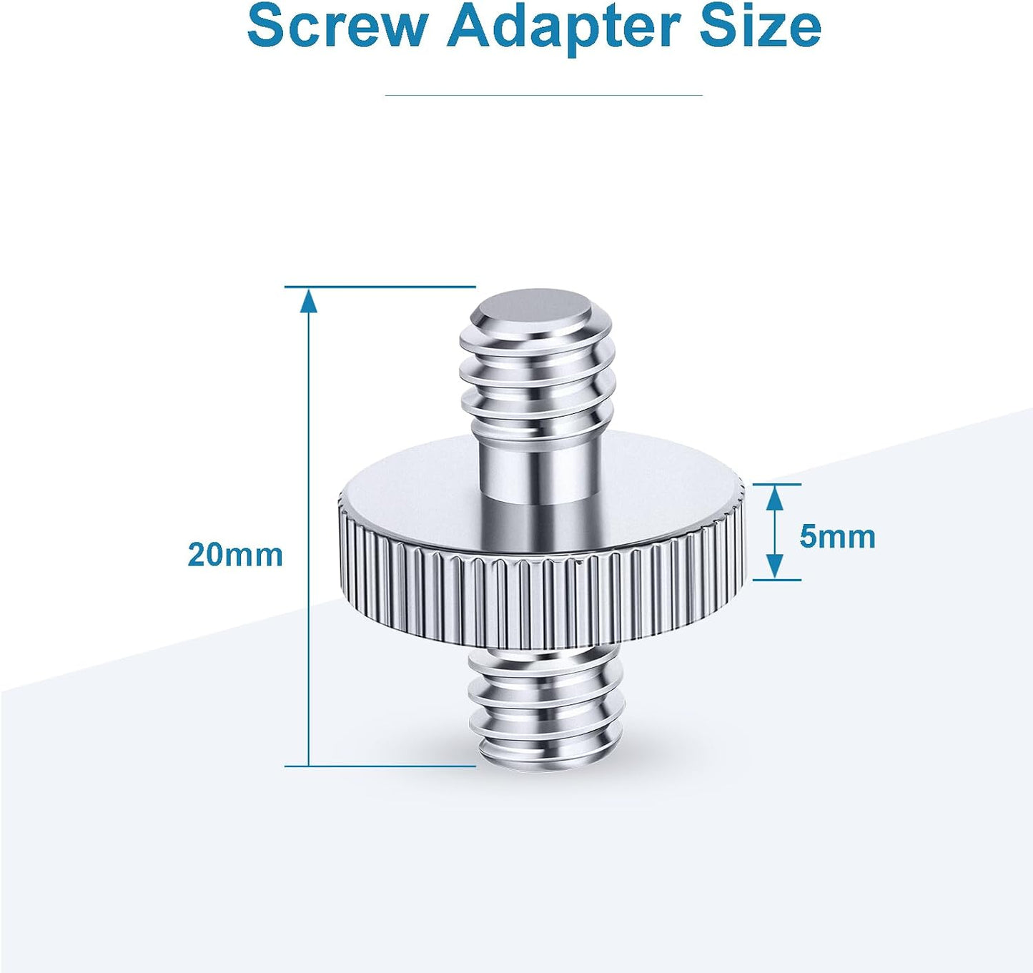 LANXIRE 1/4" 1/4" 2 Packs Male to Male Threaded Tripod Screw Adapter, Double Head Stud Mounting Thread Converter