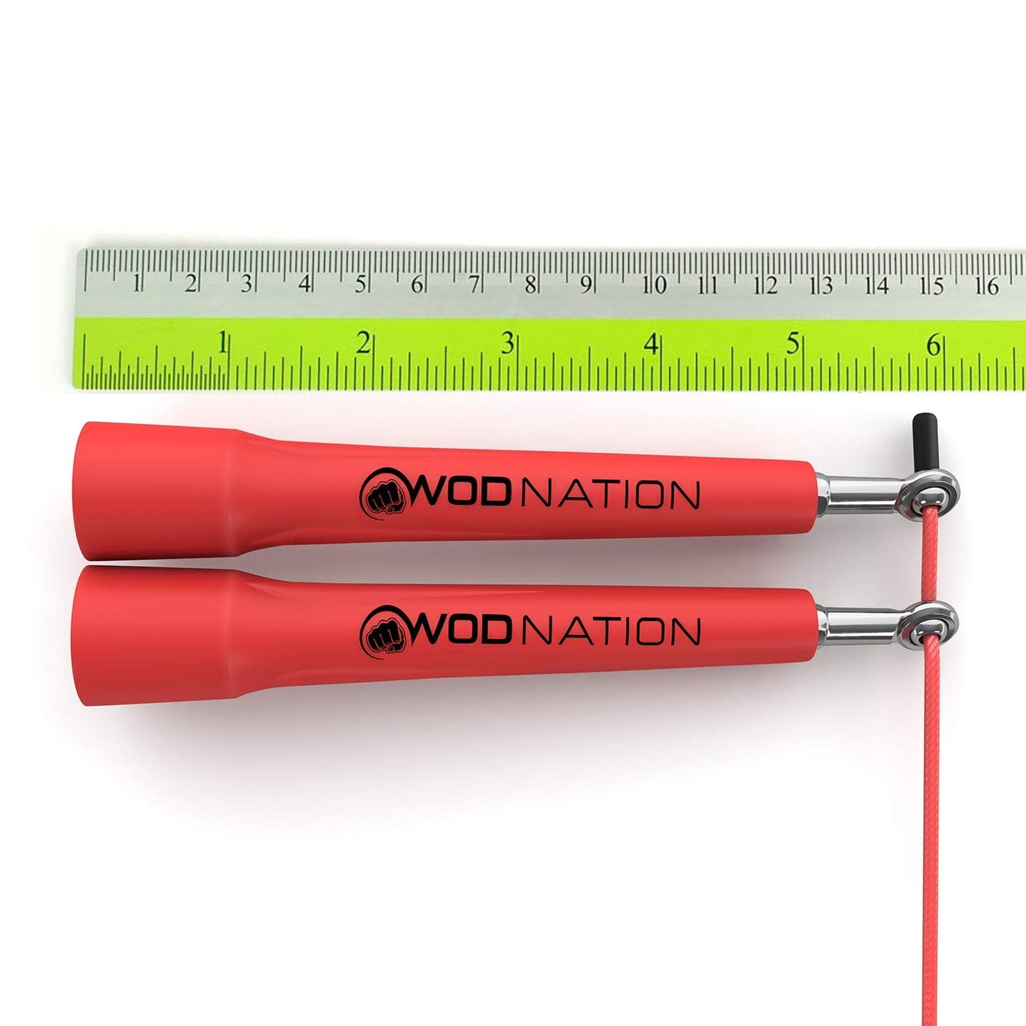 WOD Nation Adjustable Speed Jump Rope - High-Speed Rotation for MMA & Cardio Workout Equipment - Customizable Length for Home Gym Workouts - Durable Alloy Steel for Exercise & Fitness Equipment - Red