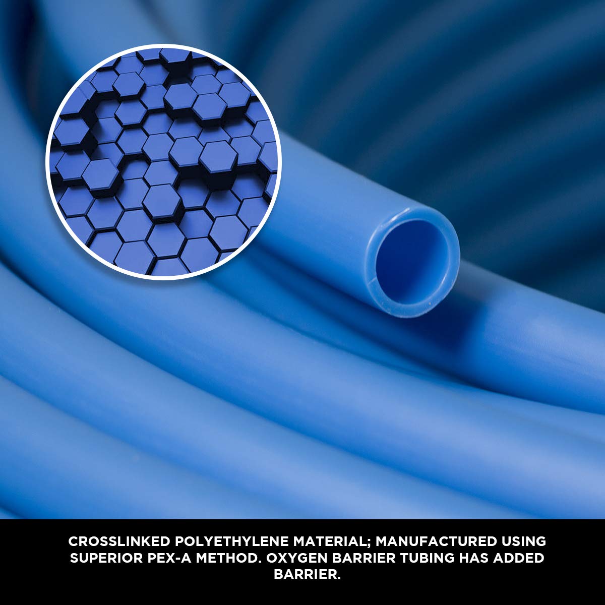 Pex-A 1" x 300 Ft Tubing Coil, Non-Barrier Pex Pipe for Potable Water, Flexible Water Tubing, Blue