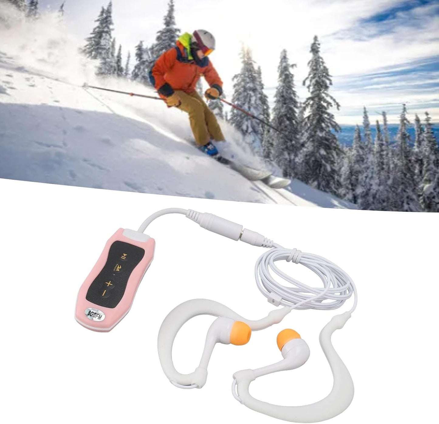 SALALIS IPX8 MP3 (8GB) Player with Earphone, ABS and Rubber Material, Hydrodynamic Design, Excellent Sound, Suitable