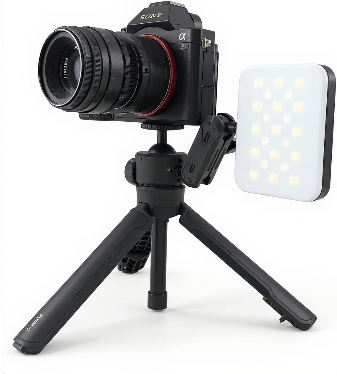 FOMOZER QT-01 Mini Tripod, One-Touch Auto Pop-Up, Adjustable Gimbal, Portable Compact Stand for iPhone, Action Camera