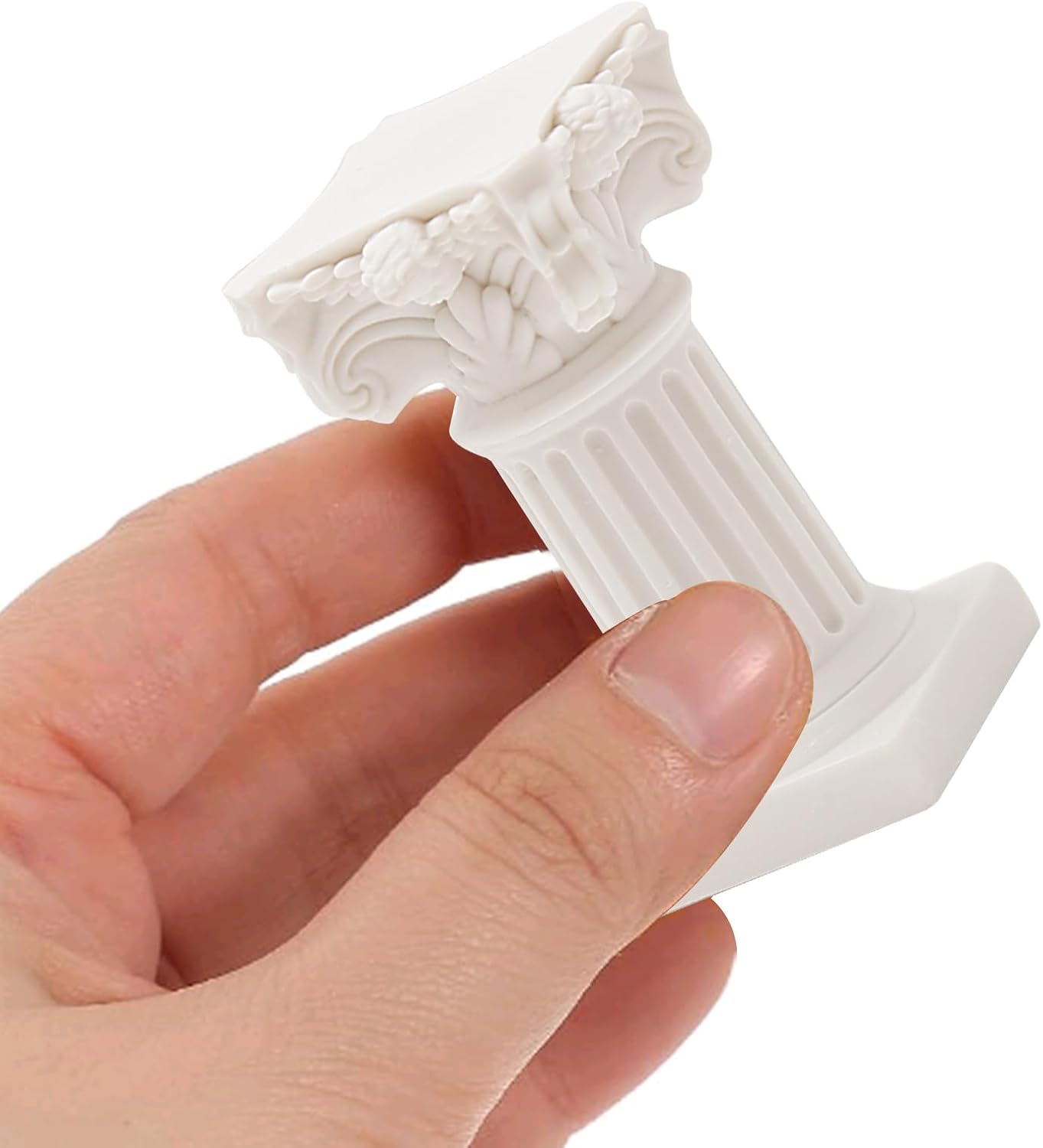 Saihisday Mini Roman Pillar Greek Columns - 5Pcs Resin Christmas Decorations | Elegant Wedding Table Ornaments, 1.18" x 1.18" x 2.56" (White)