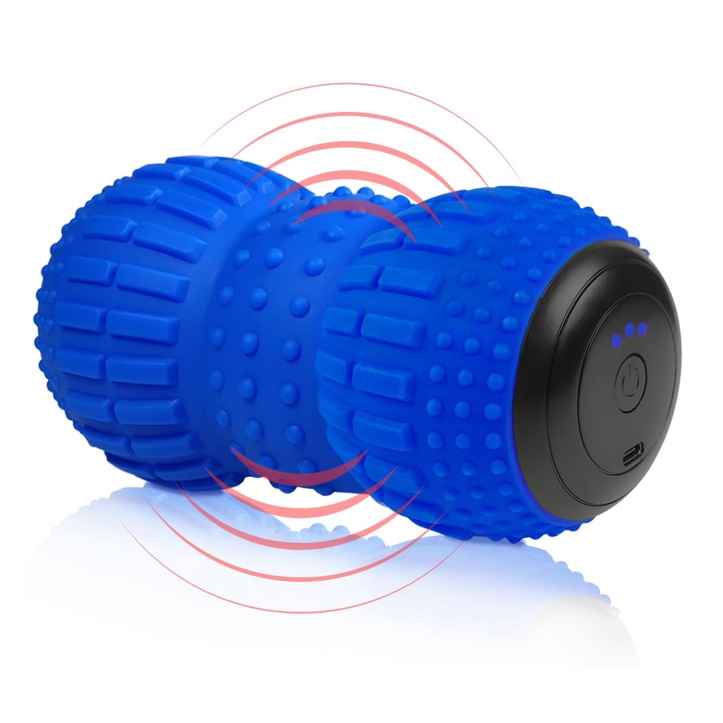 ZeenKind Vibrating Peanut Massage Ball for Plantar Fasciitis, Muscle Pain Relief with 4 Speed, Deep Tissue Therapy for Myofascial Release & Muscle Recovery, Neck Back Foot Roller Massager