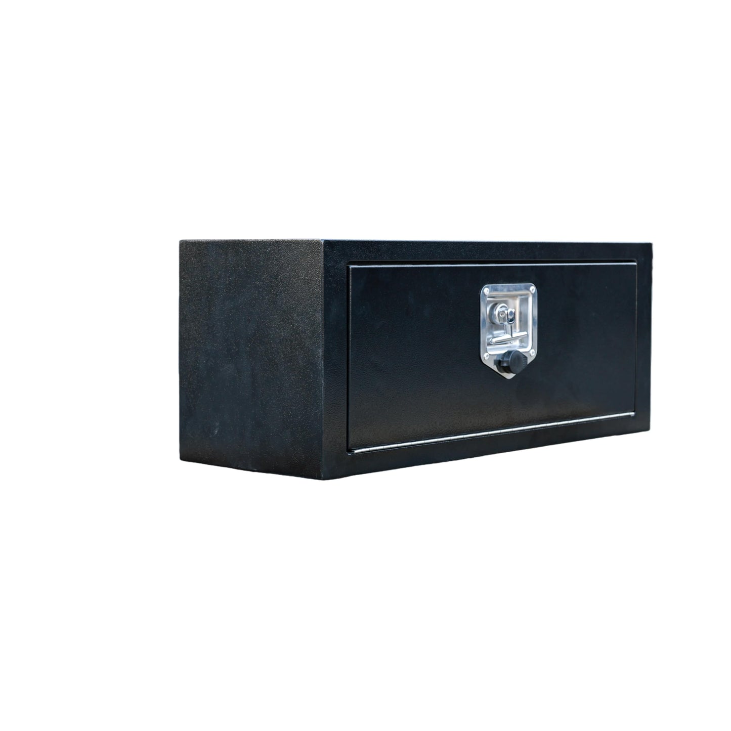 27 Inch Underbody Truck Tool Box, Heavy Duty Steel Underbody Toolbox with T-Handle Lock & Weatherproof Seal, Black Truck Trailer Tool Box for Pickup, Semi Truck, RV, Flatbed, Tractor (27×10×11)